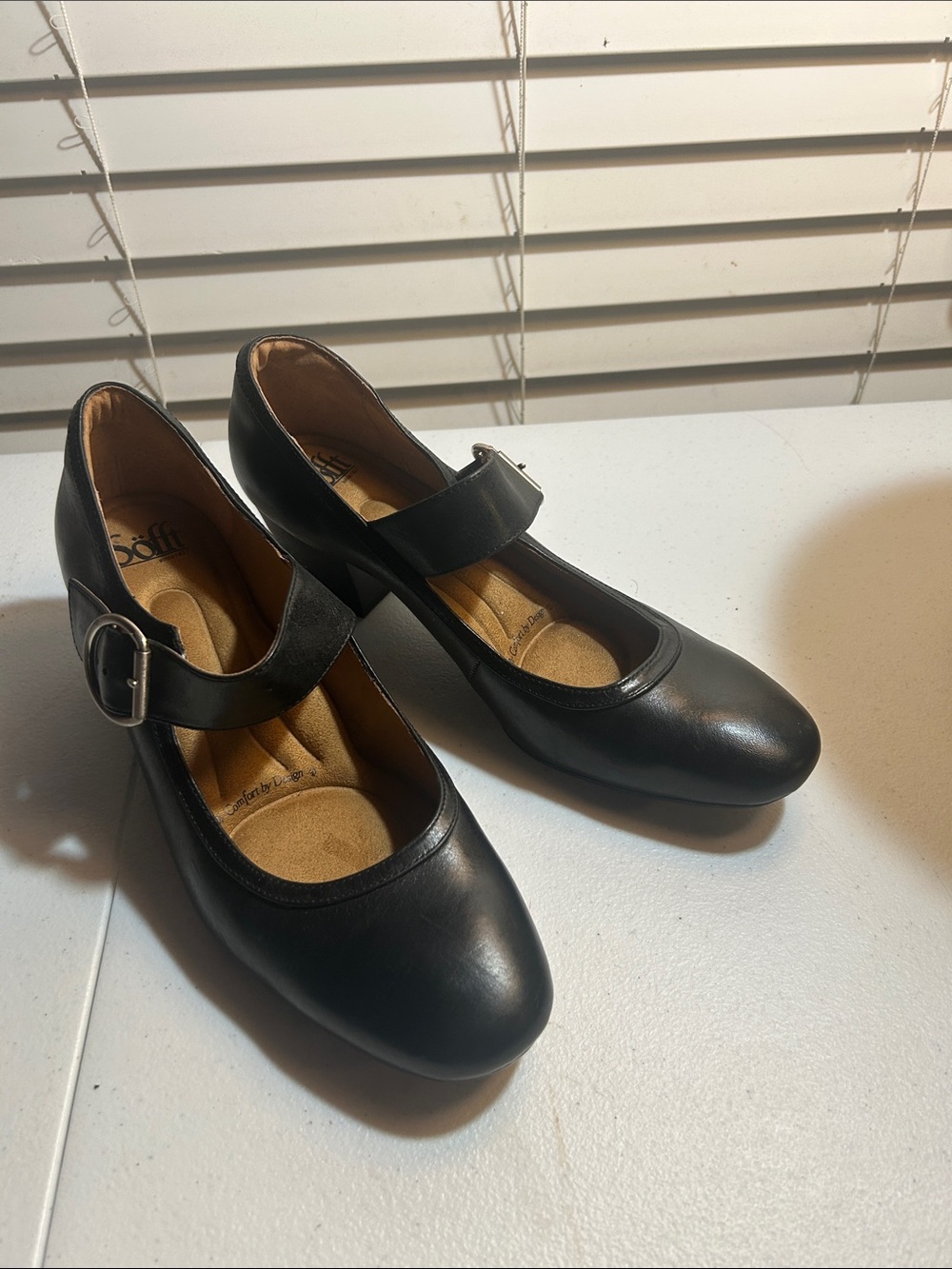 Sofft Black Mary Jane Pumps with Buckle Strap - Picture 8 of 11